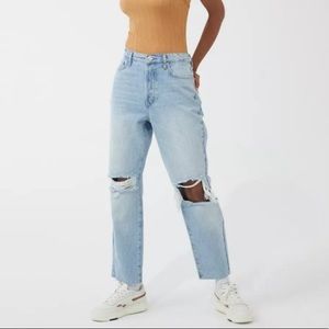 BDG Slim Straight Distressed High Rise Button Fly Jeans Sz 26